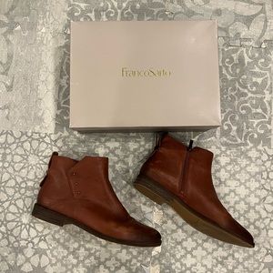 Franco Sarto Owen Cognac ankle booties size 10